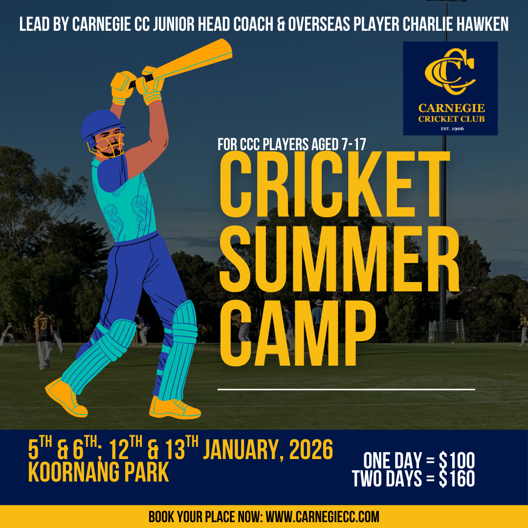 Cricket Camp 2026 Tile Carnegie CC Junior Cricket Camp 2026